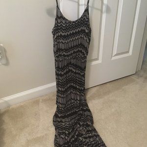 Black and Tan Lush Maxi Dress